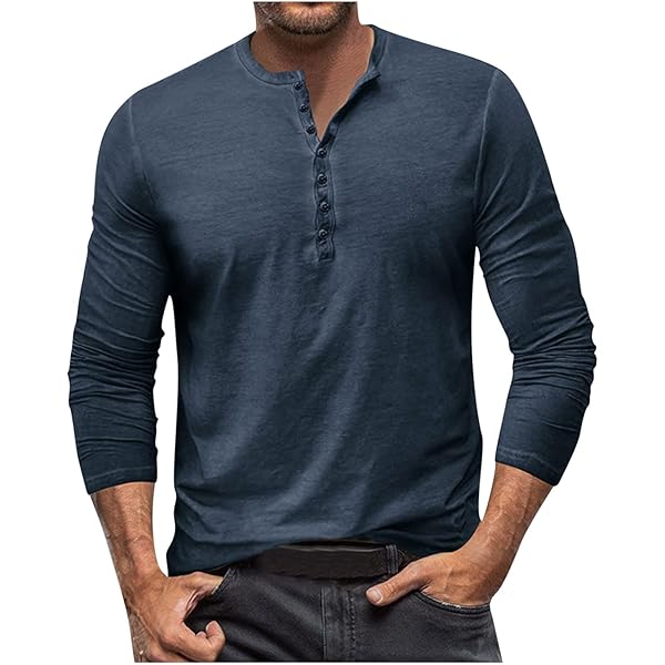 トップス REMI RELIEF HENLEY LONG SLEEVE T-SHIRT Mens Remi Long Sleeve Henley True White